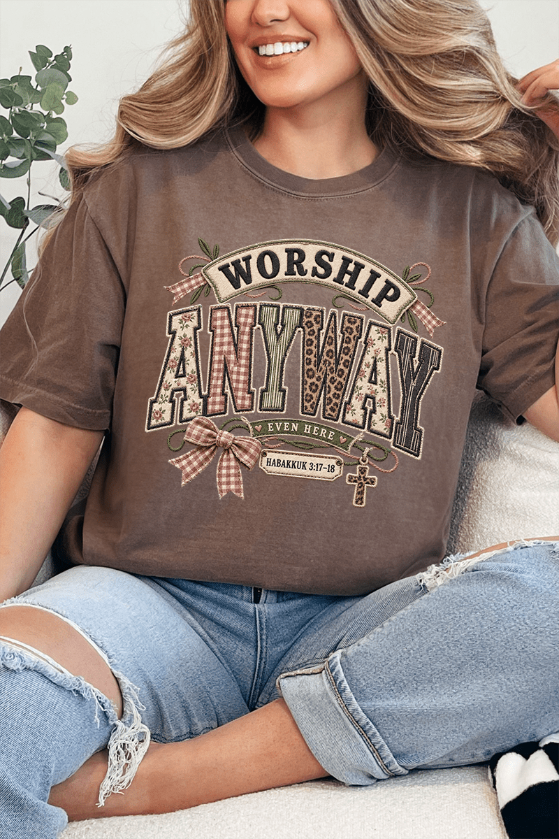Worship Anyway Comfort Colors Adult Ring-Spun Cotton Tee - Wholesale Accessory Market