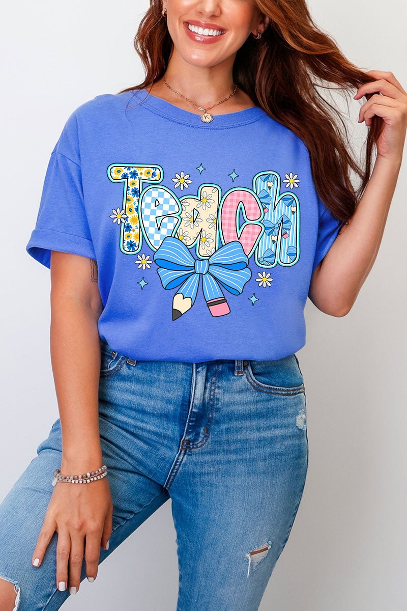 Daisy Days Teach Comfort Colors Adult Ring - Spun Cotton Tee - Wholesale Accessory Market