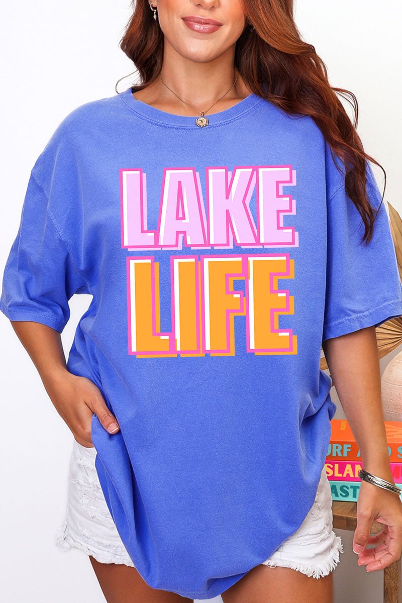Golden Hour Lake Life Comfort Colors Adult Ring - Spun Cotton Tee - Wholesale Accessory Market