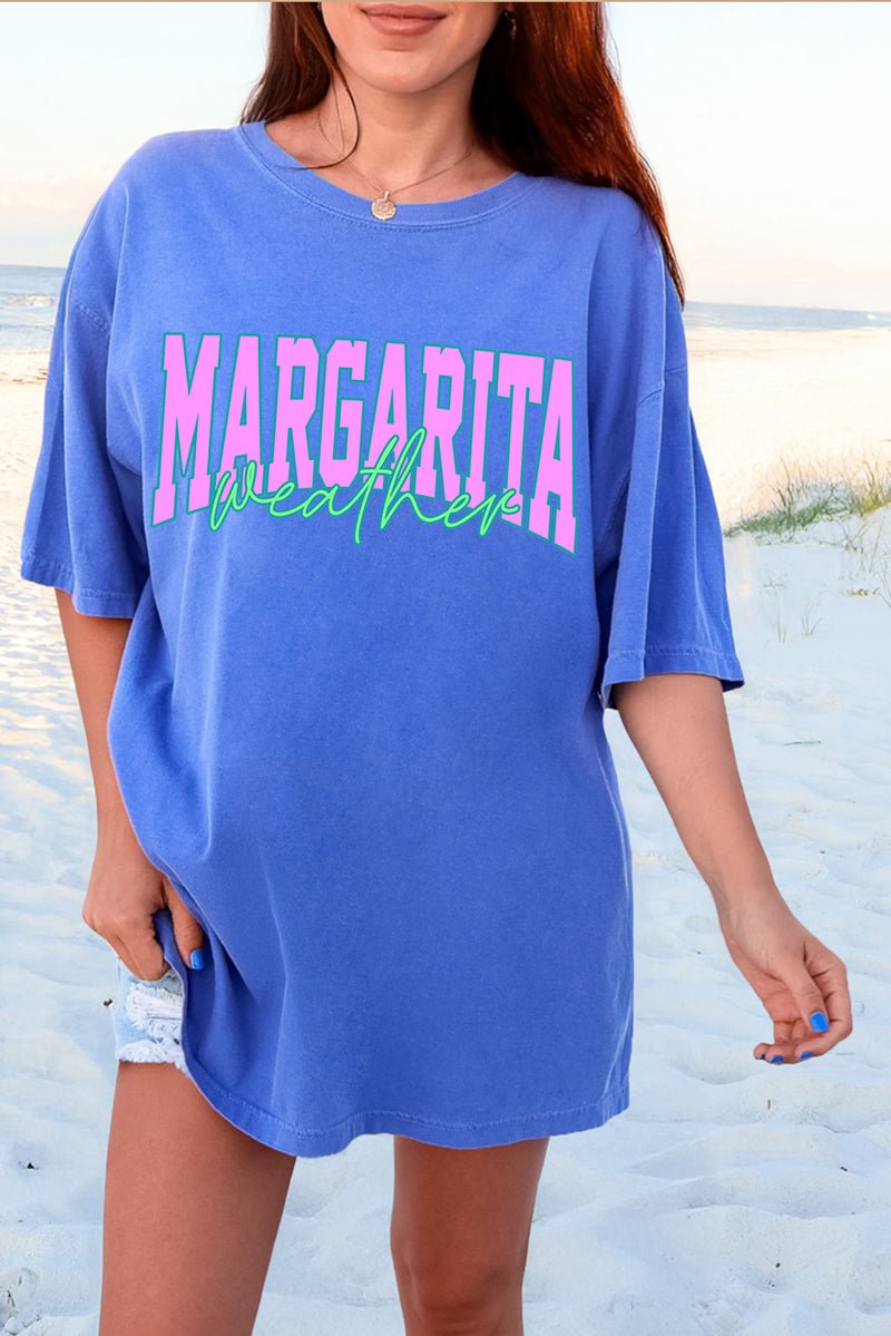 Margarita Weather Color Block Comfort Colors Adult Ring - Spun Cotton Tee - Wholesale Accessory Market