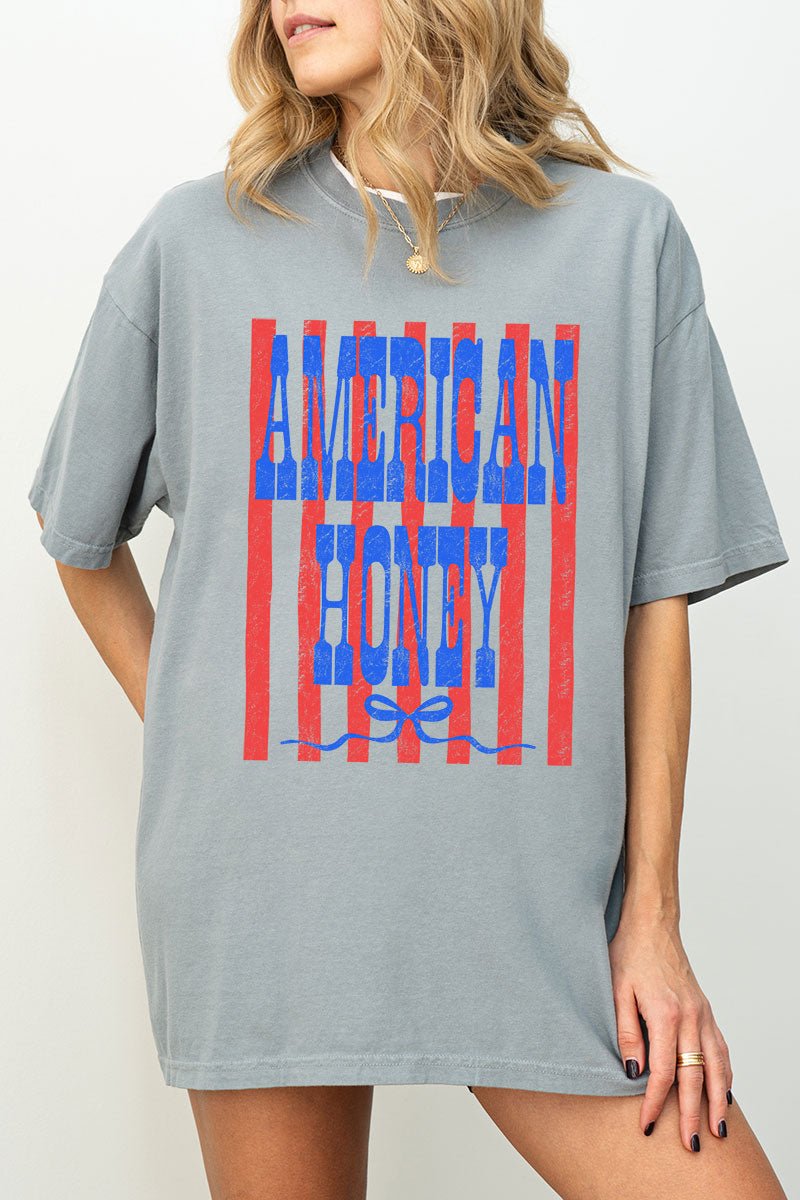 Blue American Honey Energy Comfort Colors Adult Ring - Spun Cotton Tee - Wholesale Accessory Market