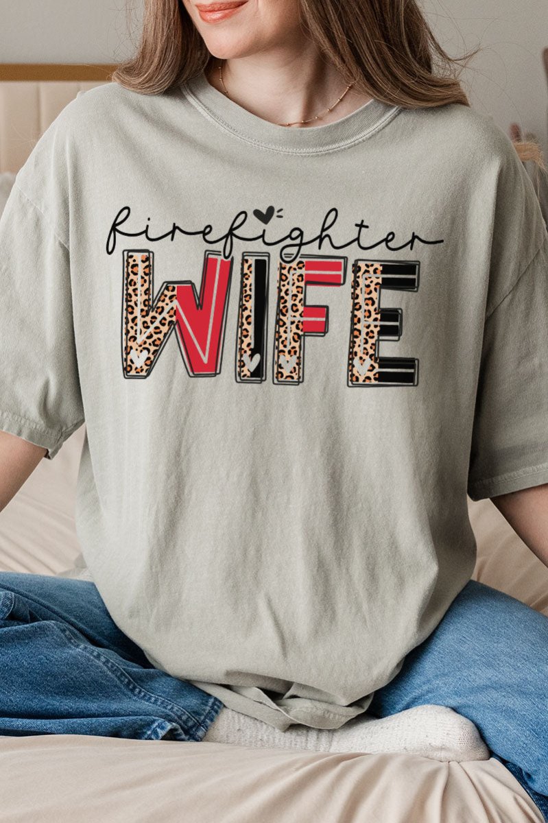 Firefighter Wife Comfort Colors Adult Ring - Spun Cotton Tee - Wholesale Accessory Market