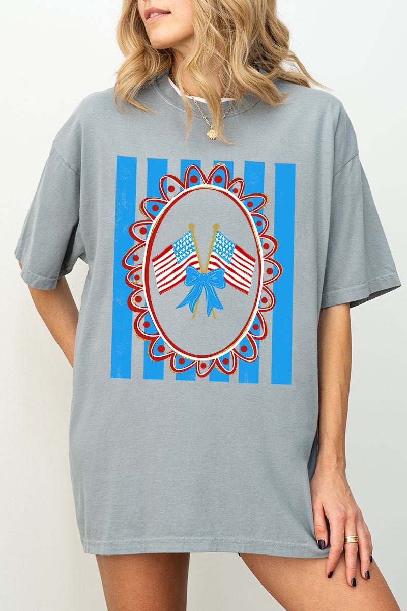 Freedom Flags Forever Comfort Colors Adult Ring - Spun Cotton Tee - Wholesale Accessory Market