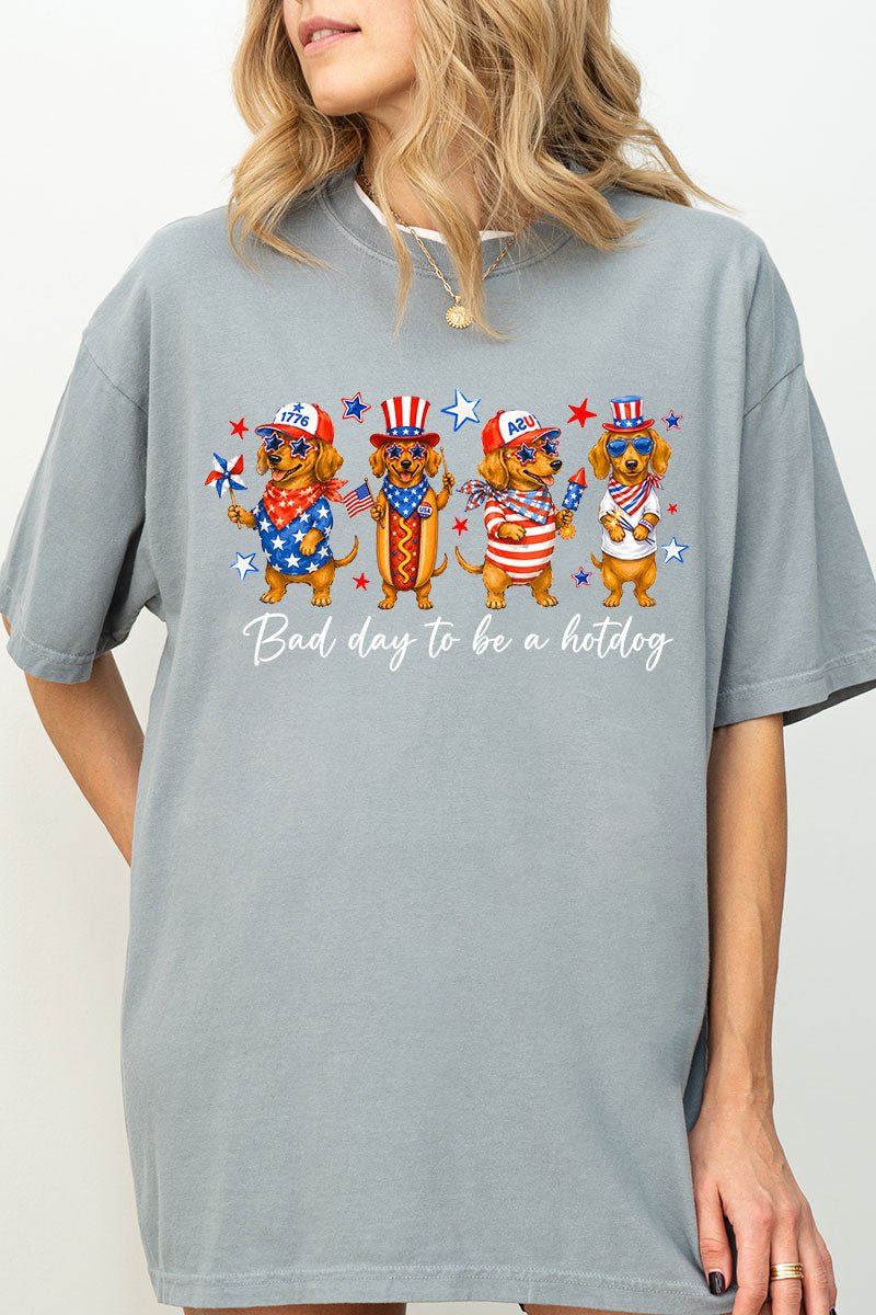 Red, White & Weiner Comfort Colors Adult Ring - Spun Cotton Tee - Wholesale Accessory Market