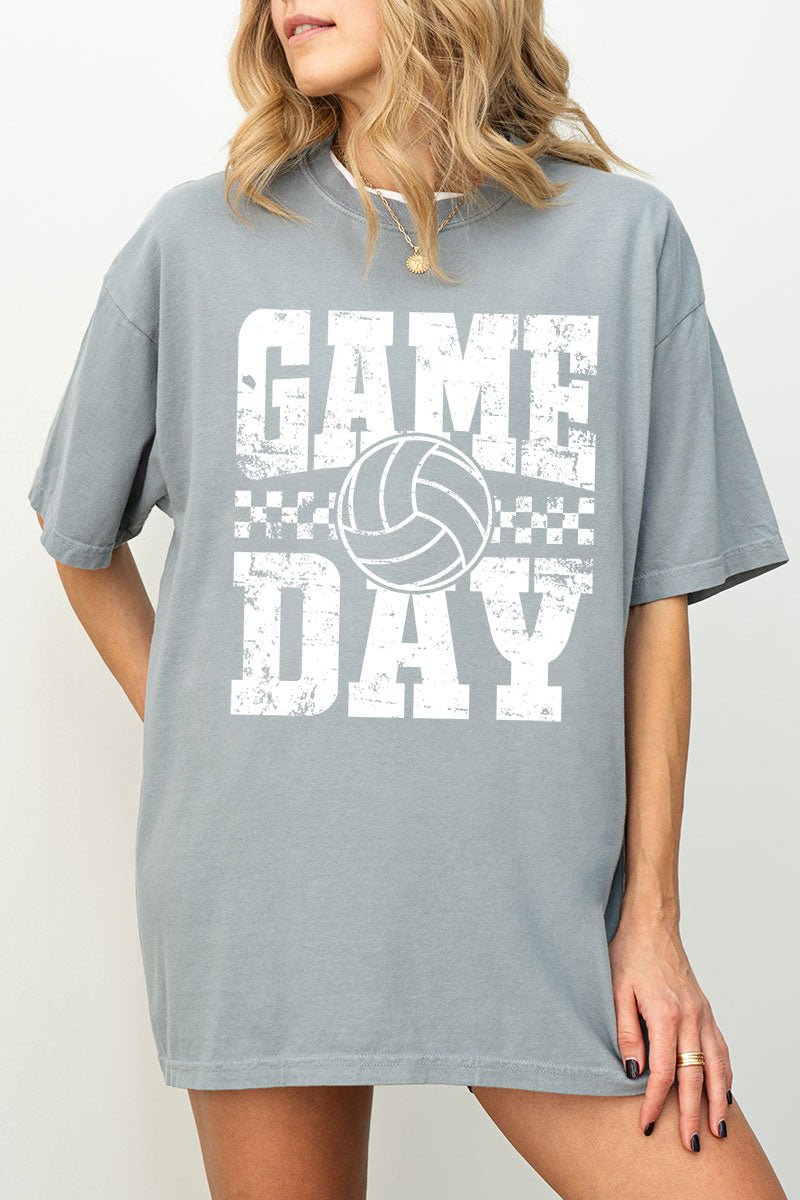 Retro Volleyball Game Day Comfort Colors Adult Ring - Spun Cotton Tee - Wholesale Accessory Market