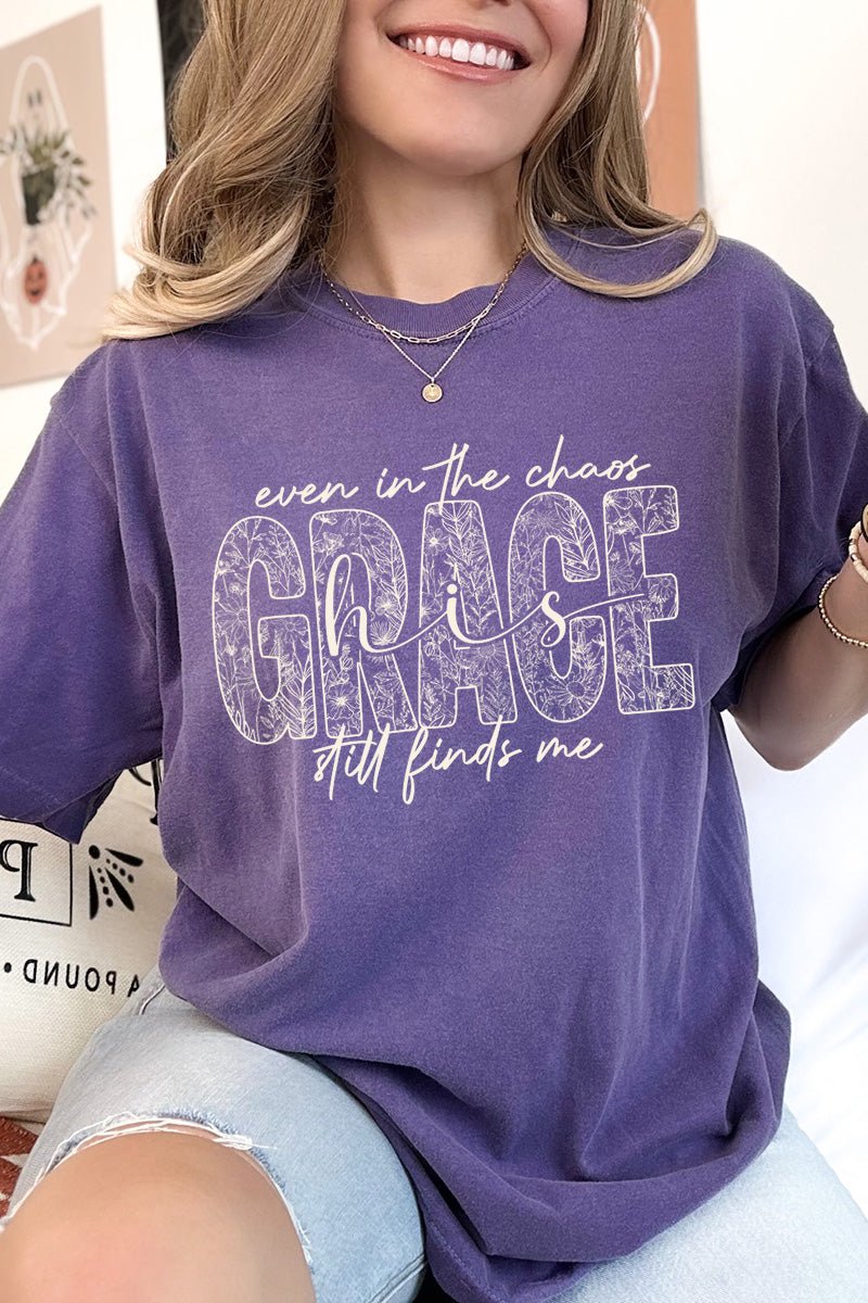 White Grace In Bloom Comfort Colors Adult Ring-Spun Cotton Tee - Wholesale Accessory Market