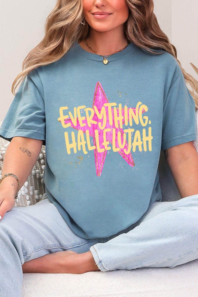 Star Everything Hallelujah Comfort Colors Adult Ring - Spun Cotton Tee - Wholesale Accessory Market