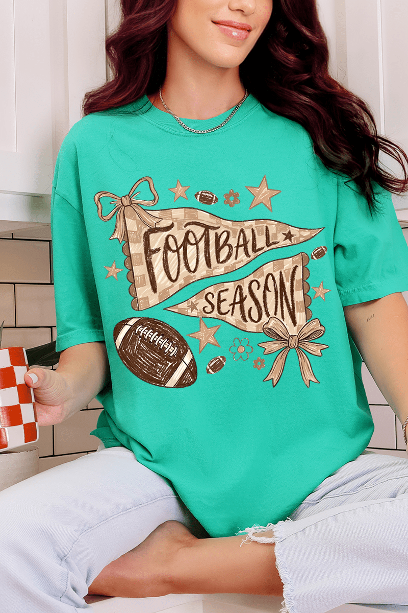 Football Season Doodle Comfort Colors Adult Ring-Spun Cotton Tee - Wholesale Accessory Market