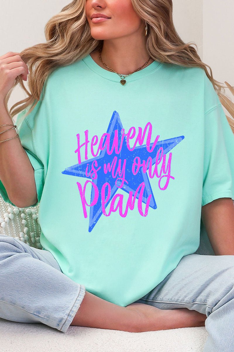 Heaven Is My Only Plan Comfort Colors Adult Ring - Spun Cotton Tee - Wholesale Accessory Market