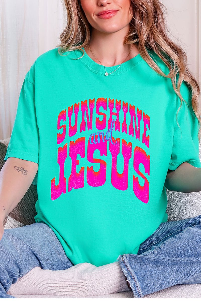 Radiant Sunshine And Jesus Comfort Colors Adult Ring-Spun Cotton Tee - Wholesale Accessory Market
