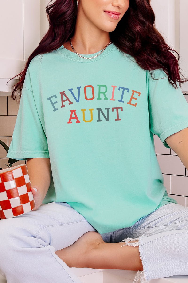 Always The Favorite Aunt Comfort Colors Adult Ring-Spun Cotton Tee - Wholesale Accessory Market