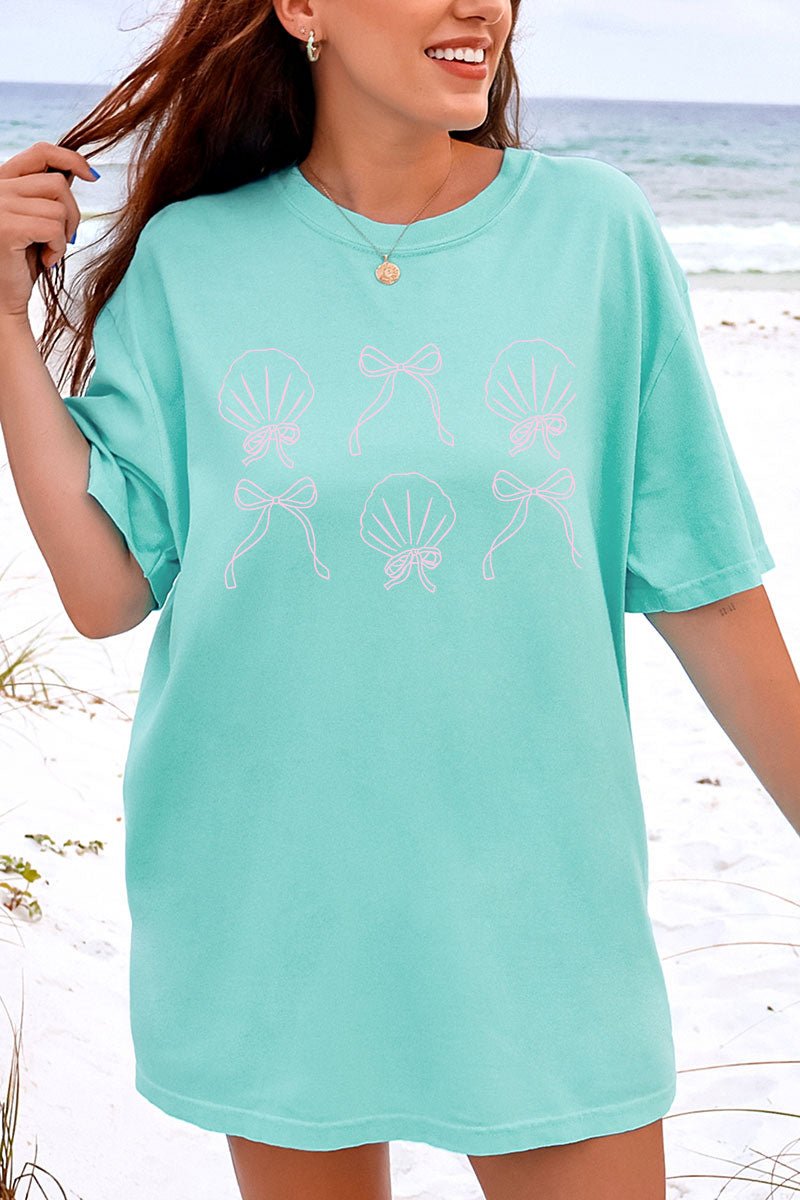 Bows And Shells Comfort Colors Adult Ring - Spun Cotton Tee - Wholesale Accessory Market