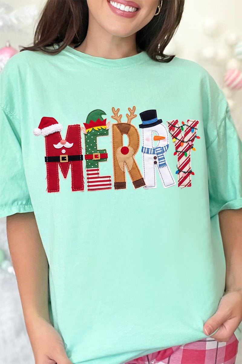 Christmas Characters Merry Comfort Colors Adult Ring-Spun Cotton Tee - Wholesale Accessory Market