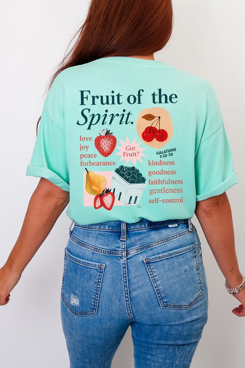 Got Fruit? Fruit Of The Spirit Front & Back Design Comfort Colors Adult Ring - Spun Cotton Tee - Wholesale Accessory Market