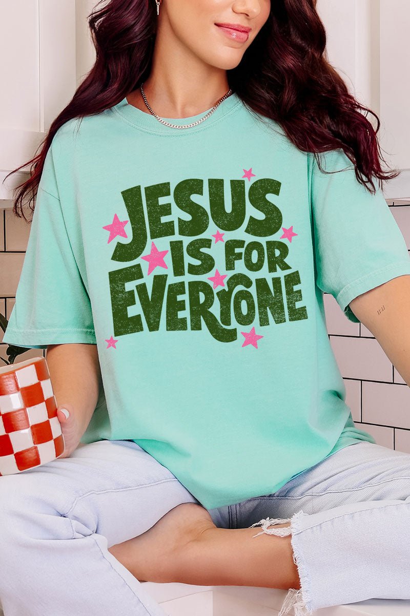 Jesus Is For Everyone Comfort Colors Adult Ring - Spun Cotton Tee - Wholesale Accessory Market