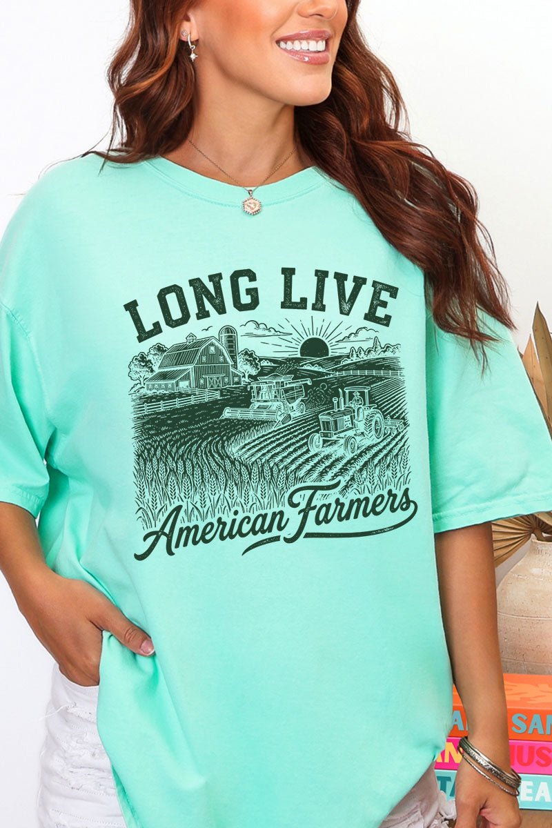 Long Live American Farmers Comfort Colors Adult Ring-Spun Cotton Tee - Wholesale Accessory Market