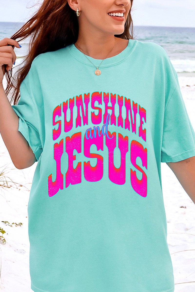 Radiant Sunshine And Jesus Comfort Colors Adult Ring-Spun Cotton Tee - Wholesale Accessory Market