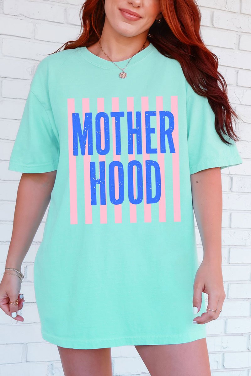 Striped Motherhood Comfort Colors Adult Ring - Spun Cotton Tee - Wholesale Accessory Market