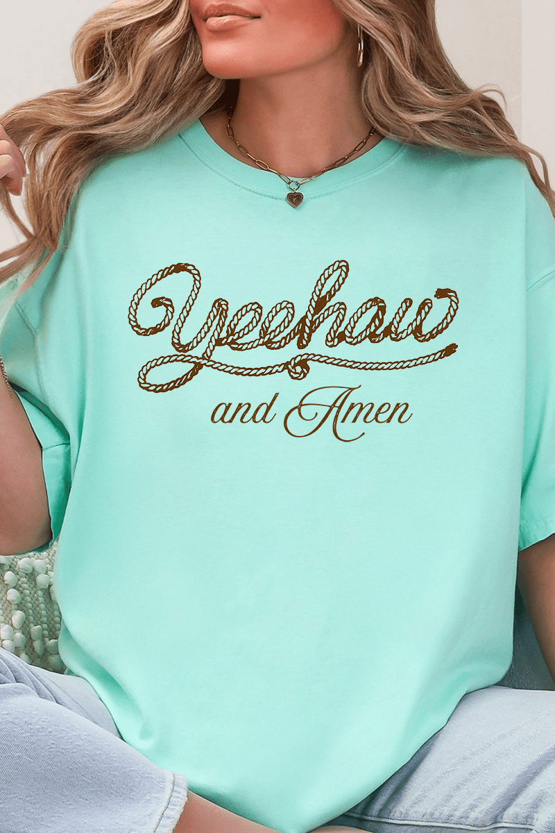 Yeehaw & Amen Comfort Colors Adult Ring - Spun Cotton Tee - Wholesale Accessory Market
