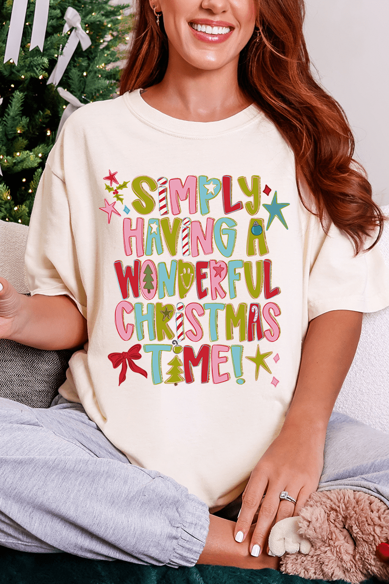 A Wonderful Christmas Time Comfort Colors Adult Ring - Spun Cotton Tee - Wholesale Accessory Market