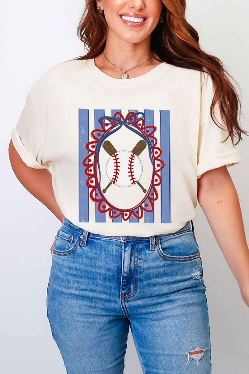 Baseball Stripes Comfort Colors Adult Ring - Spun Cotton Tee - Wholesale Accessory Market
