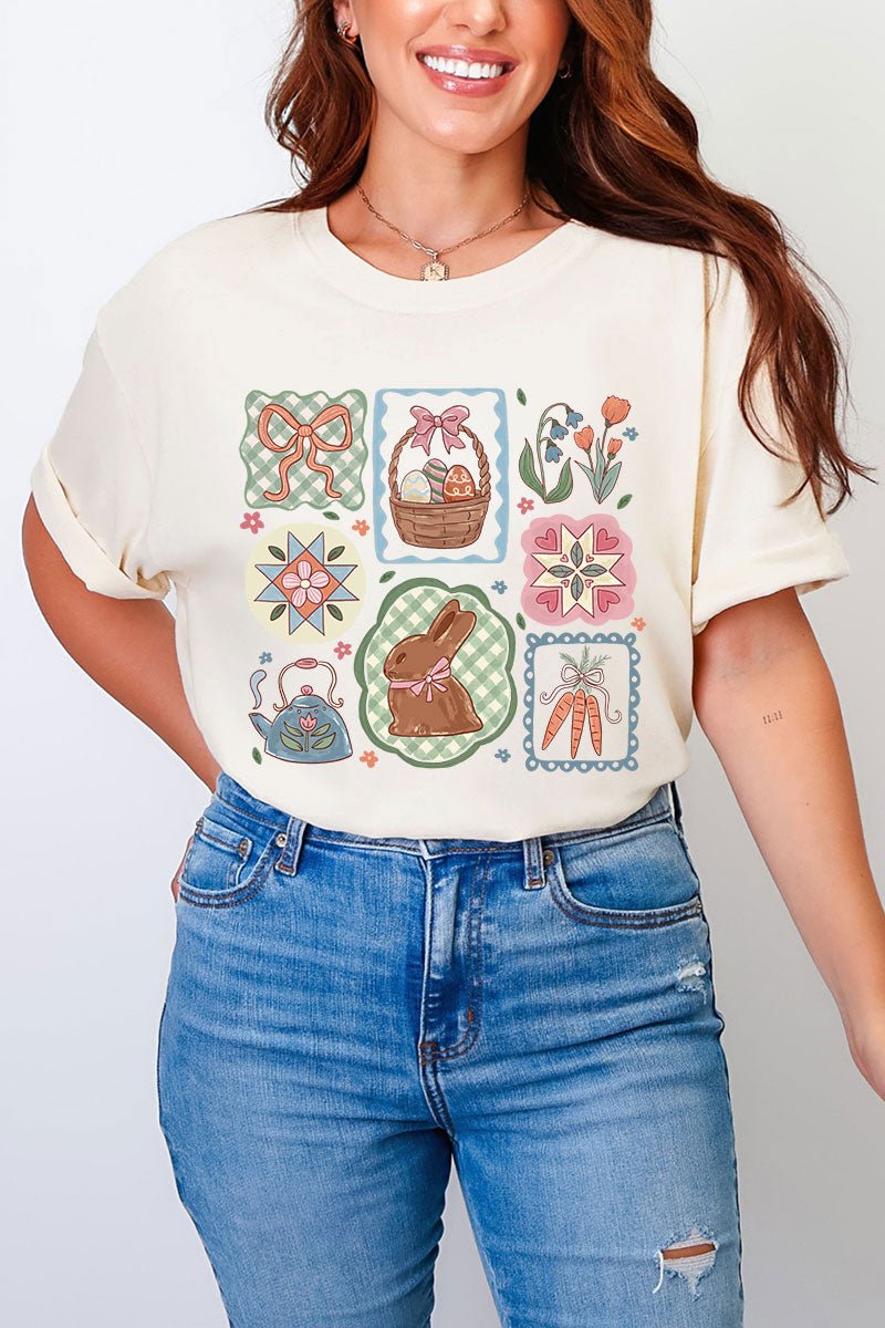 Blossom Bunny Patch Comfort Colors Adult Ring - Spun Cotton Tee - Wholesale Accessory Market