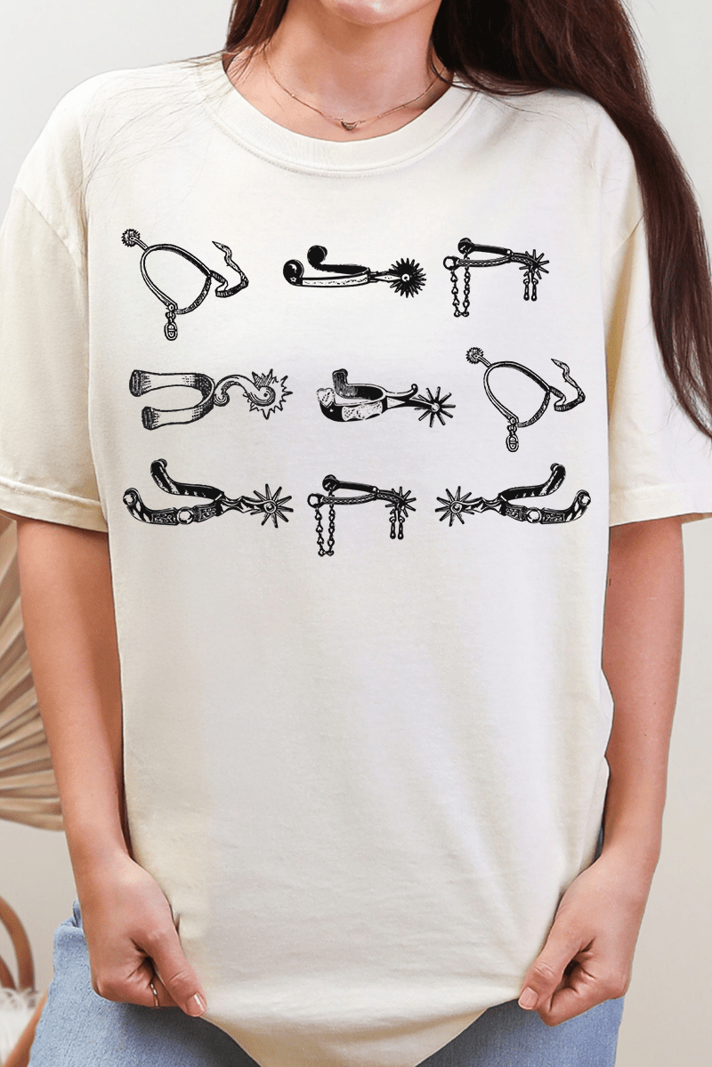 Boot Spurs Comfort Colors Adult Ring - Spun Cotton Tee - Wholesale Accessory Market