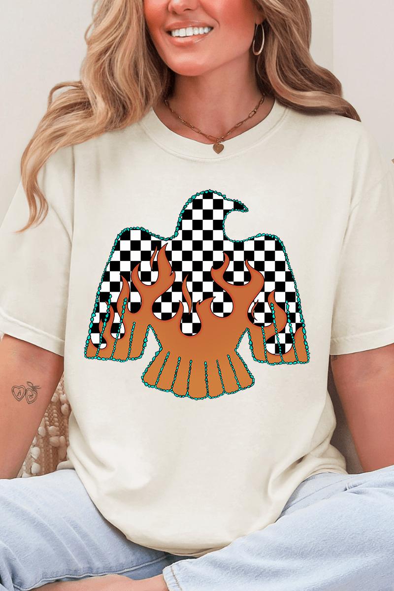 Checkerfire Thunderbird Comfort Colors Adult Ring - Spun Cotton Tee - Wholesale Accessory Market
