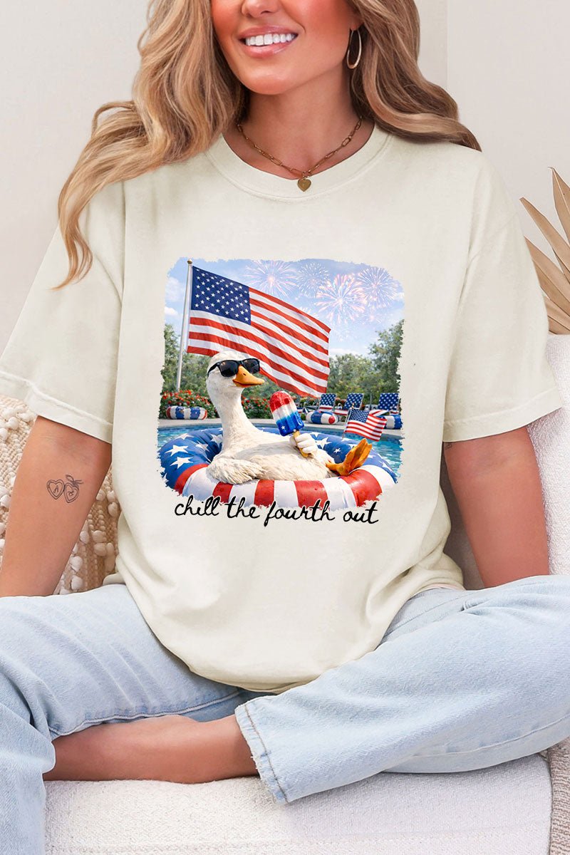 Chill The Fourth Out Comfort Colors Adult Ring - Spun Cotton Tee - Wholesale Accessory Market