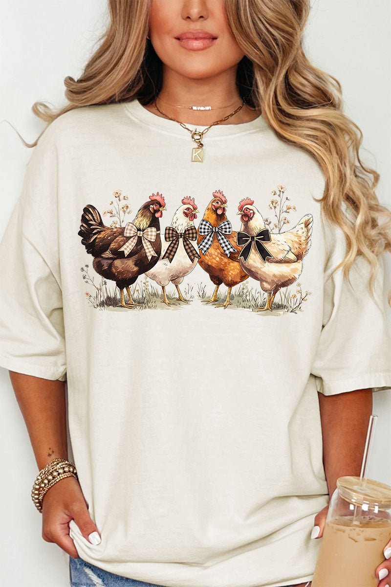 Coquette Chickens Comfort Colors Adult Ring - Spun Cotton Tee - Wholesale Accessory Market