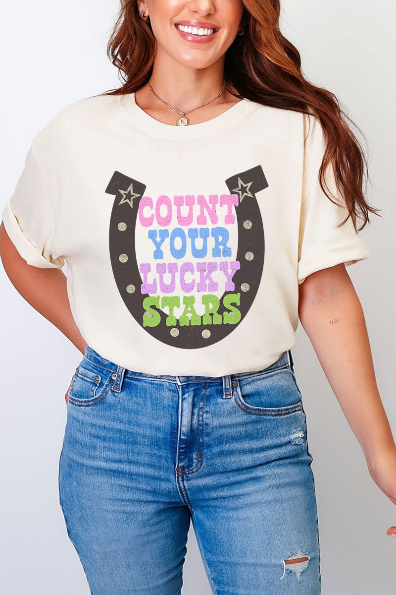 Count Your Lucky Stars Comfort Colors Adult Ring - Spun Cotton Tee - Wholesale Accessory Market