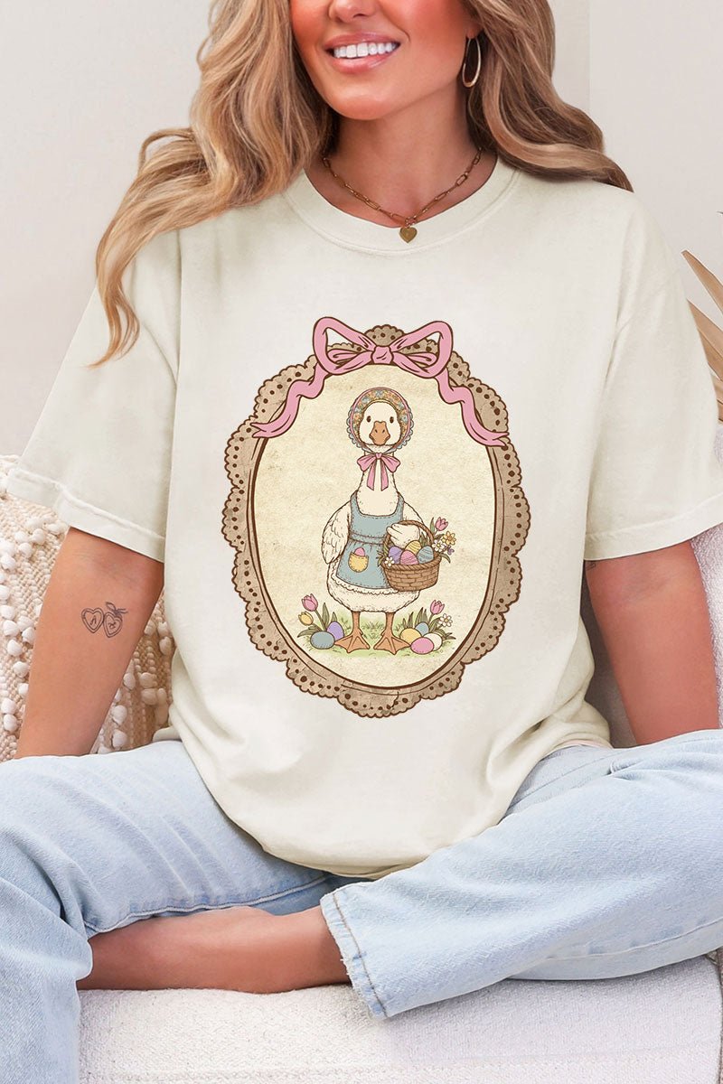 Easter Belle Spring Goose Comfort Colors Adult Ring - Spun Cotton Tee - Wholesale Accessory Market
