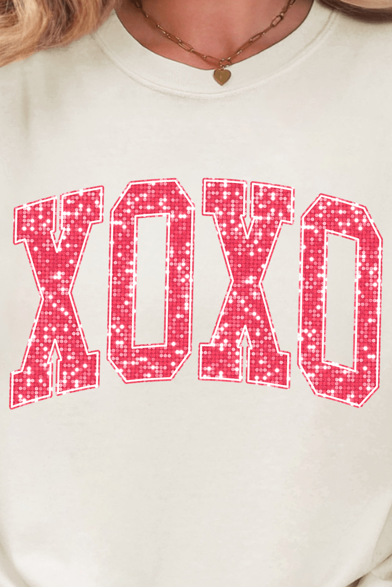 Faux Glitter XOXO Comfort Colors Adult Ring - Spun Cotton Tee - Wholesale Accessory Market