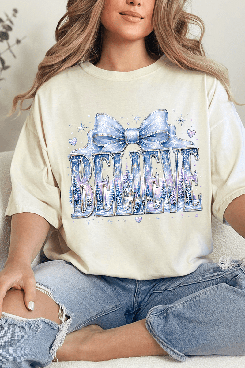 Frosted Fairytale Believe Comfort Colors Adult Ring-Spun Cotton Tee - Wholesale Accessory Market