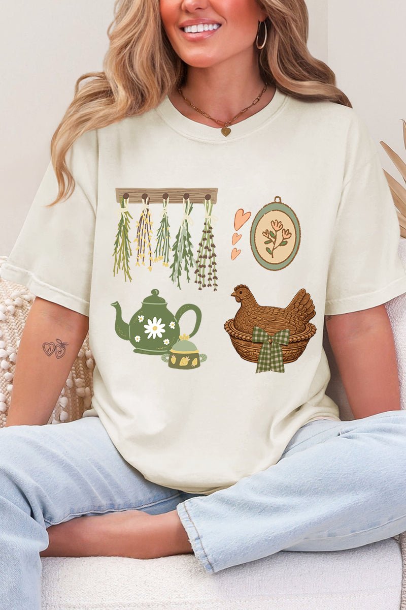 Herbs And Heirlooms Comfort Colors Adult Ring - Spun Cotton Tee - Wholesale Accessory Market