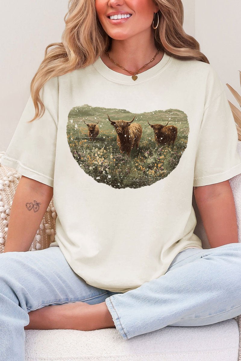 Highland Herd Comfort Colors Adult Ring - Spun Cotton Tee - Wholesale Accessory Market