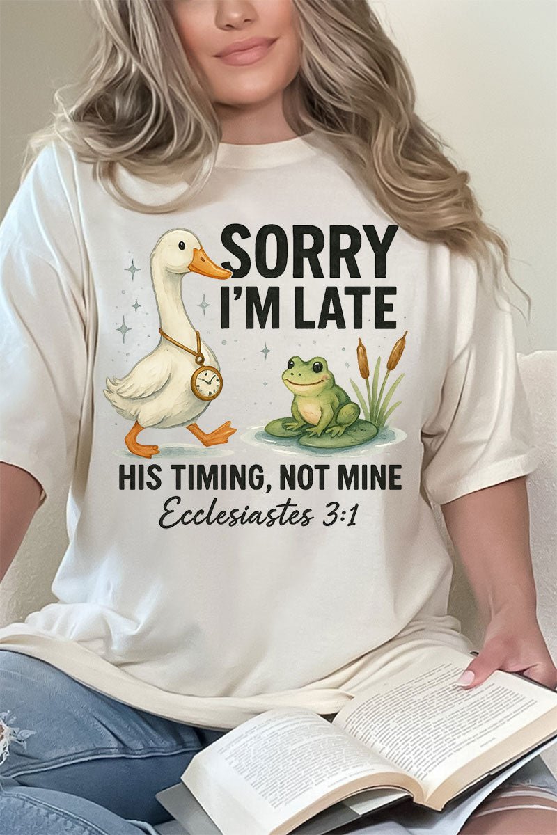 His Timing Not Mine Comfort Colors Adult Ring - Spun Cotton Tee - Wholesale Accessory Market