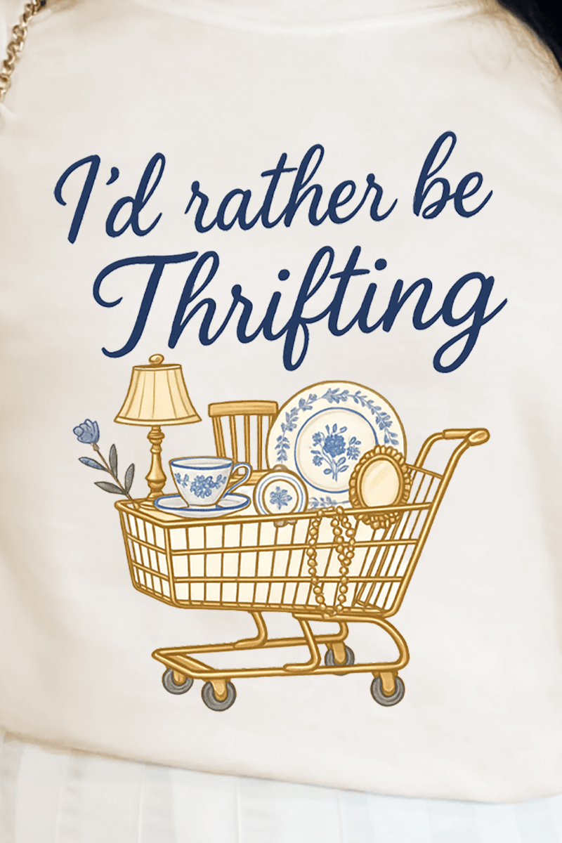 I'd Rather Be Thrifting Comfort Colors Adult Ring - Spun Cotton Tee - Wholesale Accessory Market