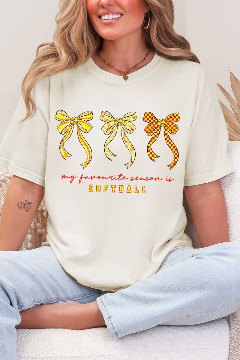 My Favorite Season Is Softball Comfort Colors Adult Ring - Spun Cotton Tee - Wholesale Accessory Market