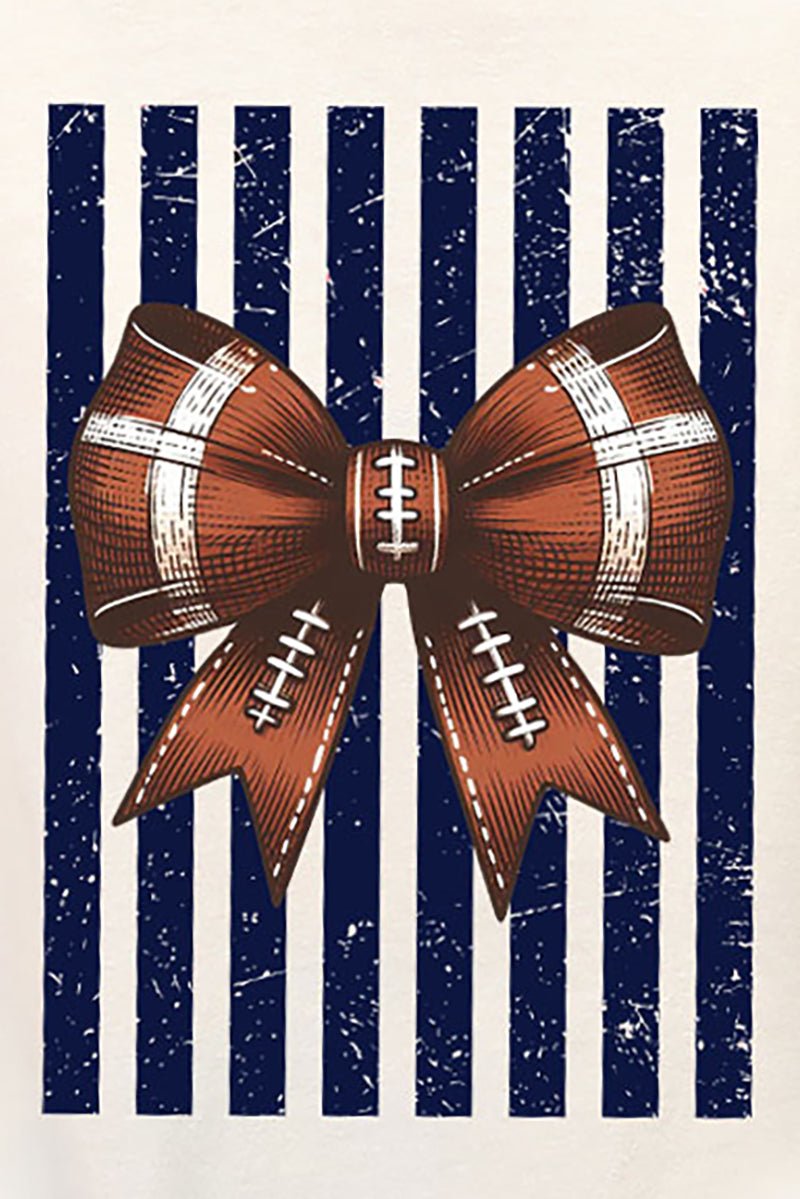 Navy Varsity Bow Comfort Colors Adult Ring-Spun Cotton Tee - Wholesale Accessory Market