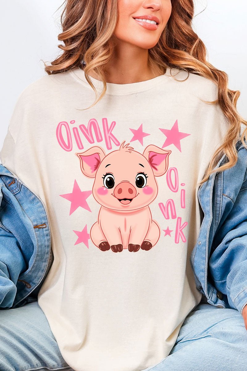 Oink Oink Shake Full Front & Back Design Comfort Colors Adult Ring-Spun Cotton Tee - Wholesale Accessory Market