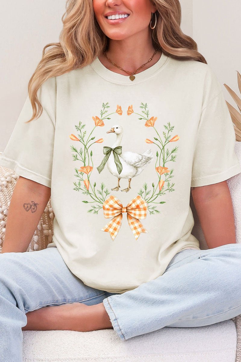 Peach Petals Goose Comfort Colors Adult Ring - Spun Cotton Tee - Wholesale Accessory Market