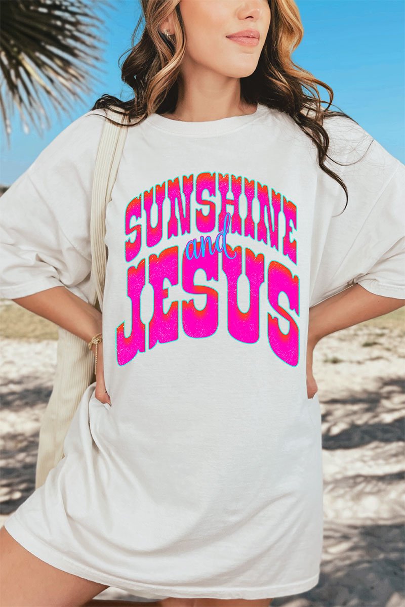 Radiant Sunshine And Jesus Comfort Colors Adult Ring-Spun Cotton Tee - Wholesale Accessory Market