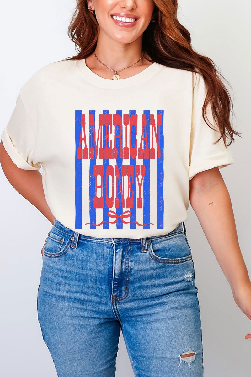 Red American Honey Energy Comfort Colors Adult Ring - Spun Cotton Tee - Wholesale Accessory Market