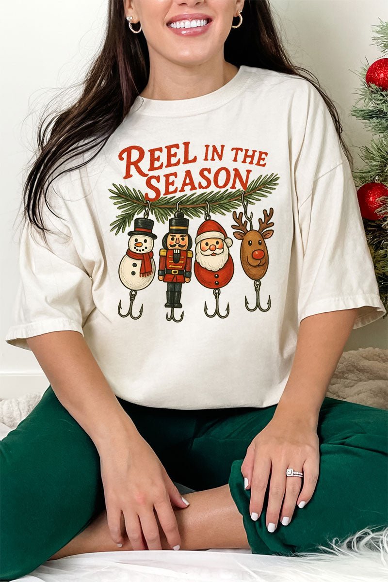 Reel In The Season Comfort Colors Adult Ring - Spun Cotton Tee - Wholesale Accessory Market