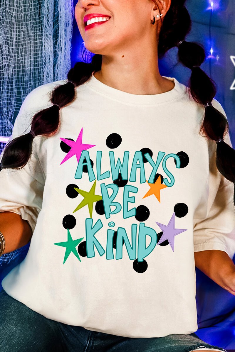 Stars Always Be Kind Comfort Colors Adult Ring - Spun Cotton Tee - Wholesale Accessory Market