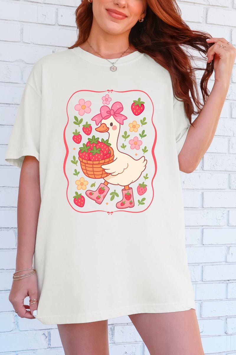 Strawberry Goose Comfort Colors Adult Ring - Spun Cotton Tee - Wholesale Accessory Market