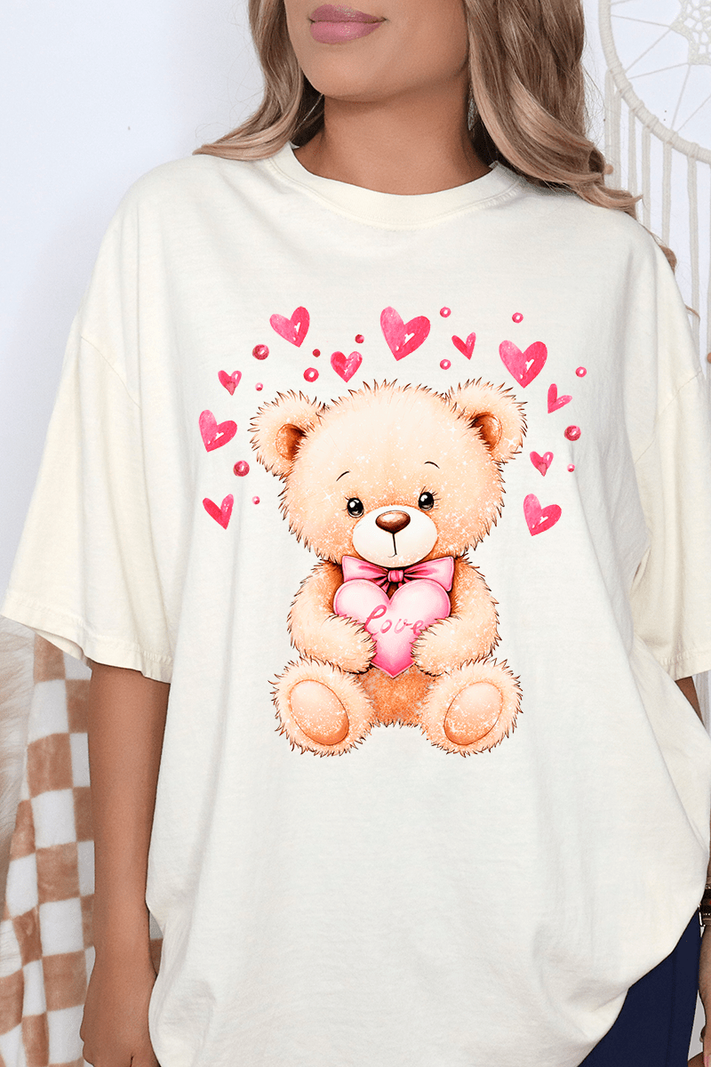 Teddy In Love Comfort Colors Adult Ring - Spun Cotton Tee - Wholesale Accessory Market