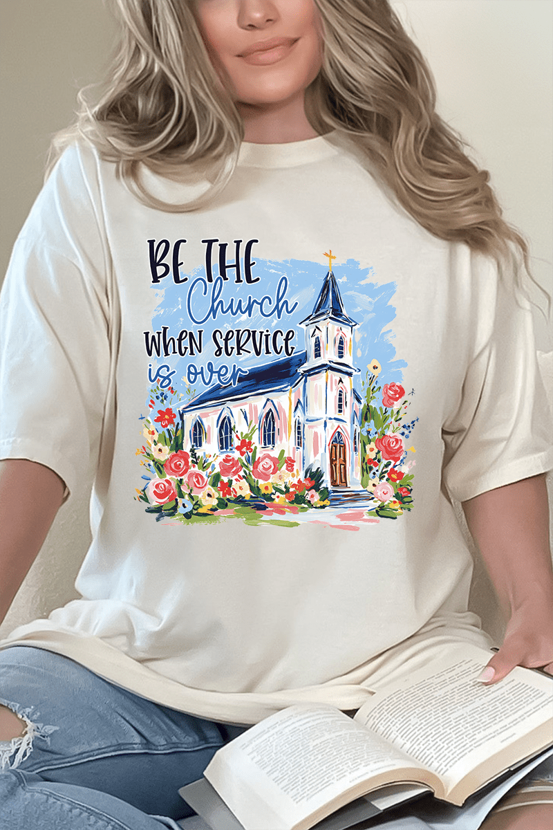 Watercolor Be The Church Comfort Colors Adult Ring-Spun Cotton Tee - Wholesale Accessory Market
