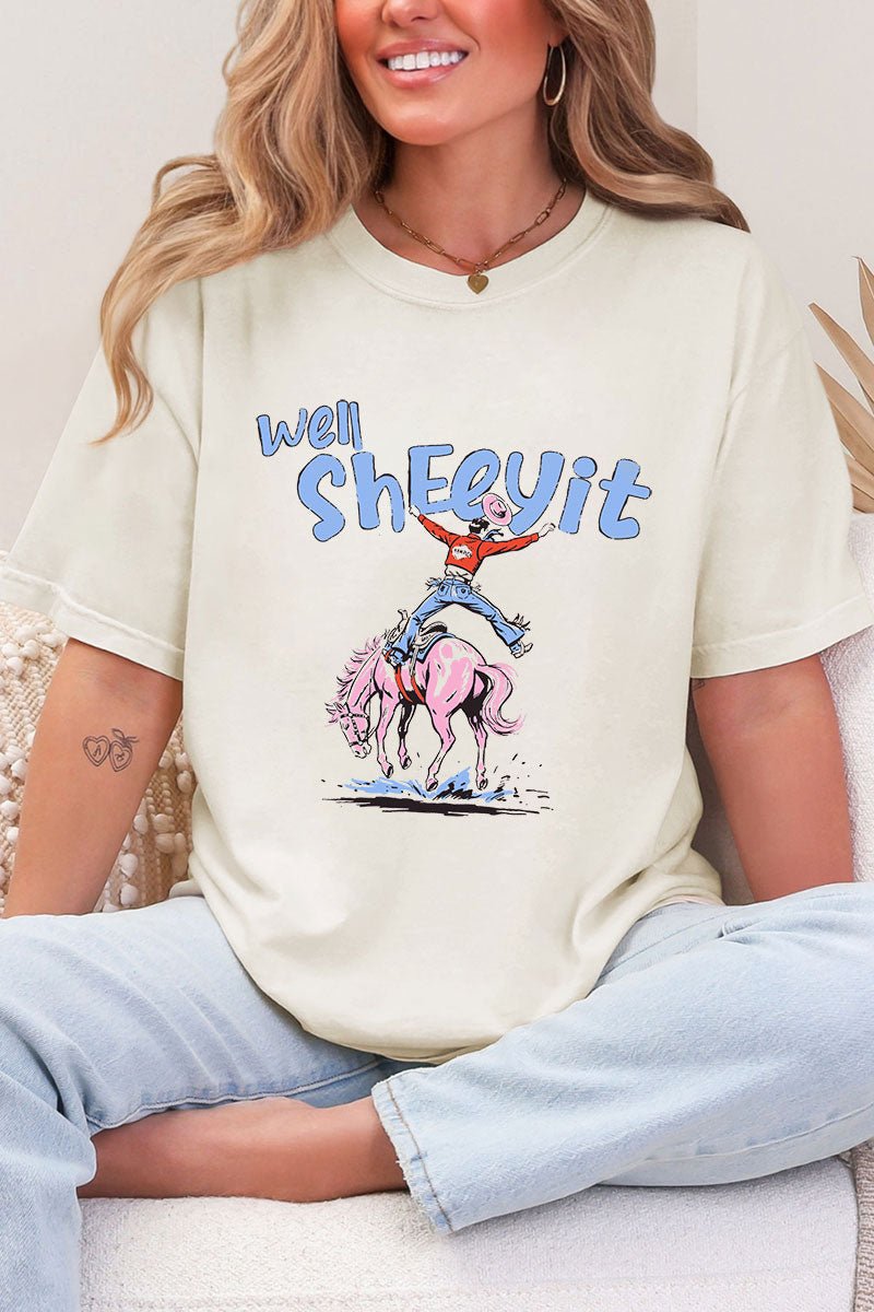 Well Sheeyit Cowboy Comfort Colors Adult Ring - Spun Cotton Tee - Wholesale Accessory Market